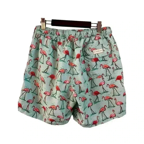 Bluemint Men’s Arthus Swim Trunks Shorts Stretch The Flamingo Size M Mesh Lined - Picture 3 of 7